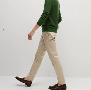 Mango Slim fit serge chino pants